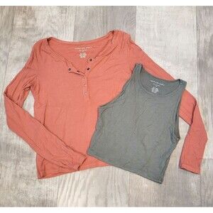 American Eagle Lot of 2 Women's Tops Size XS Soft & Sexy Ribbed Tank School